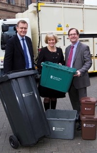 (l-r) May Gurney chief executive Philip Fellowes-Prynne, Cllr Lynn Riley and Cheshire West and Chester council chief executive Steve Robinson